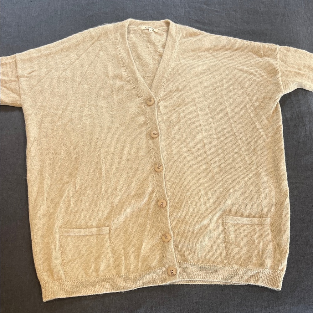 Ali Golden 100% Alpaca Button-Up Oversized Cardigan - Picture 12 of 12